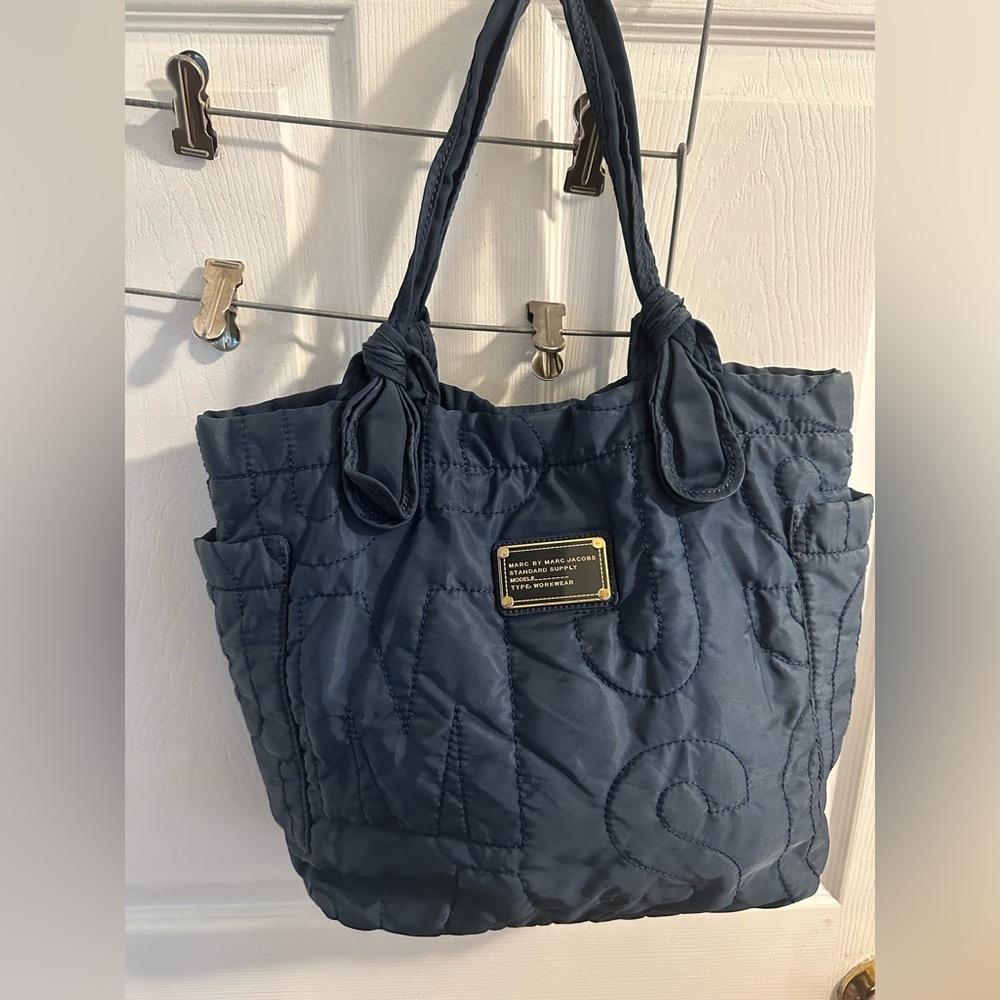 Marc Jacobs Navy Quilted Tote
